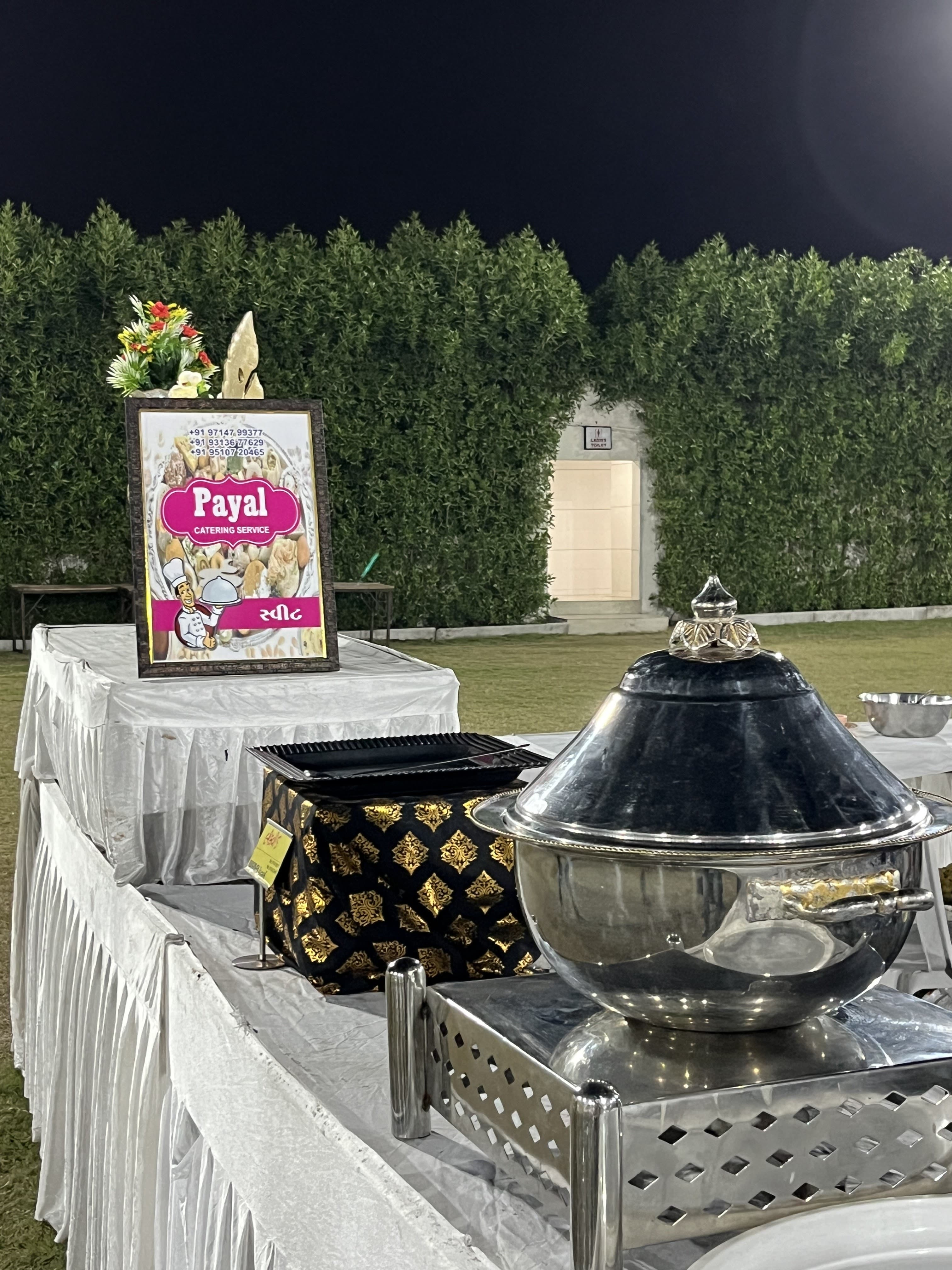 A vibrant buffet spread of Indian dishes